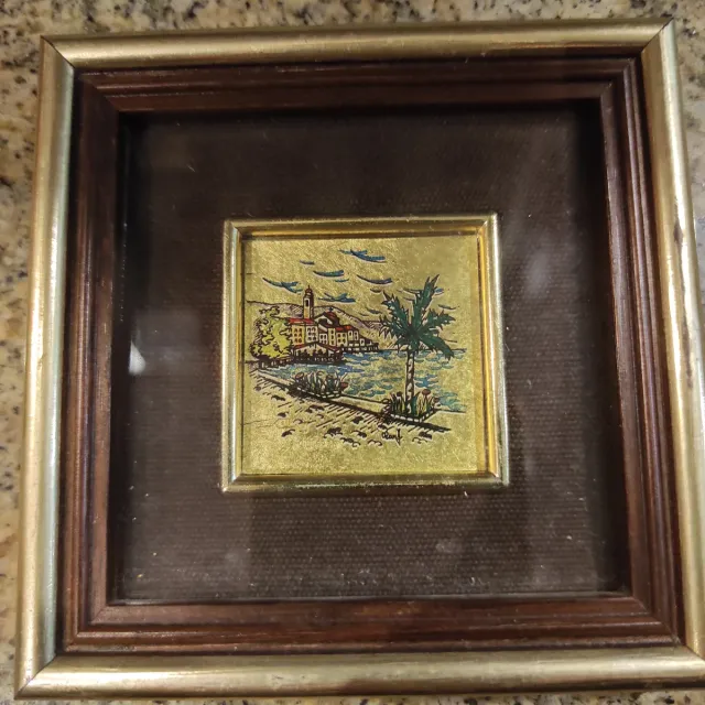 Quadretto 9x9 con scena paesaggistica