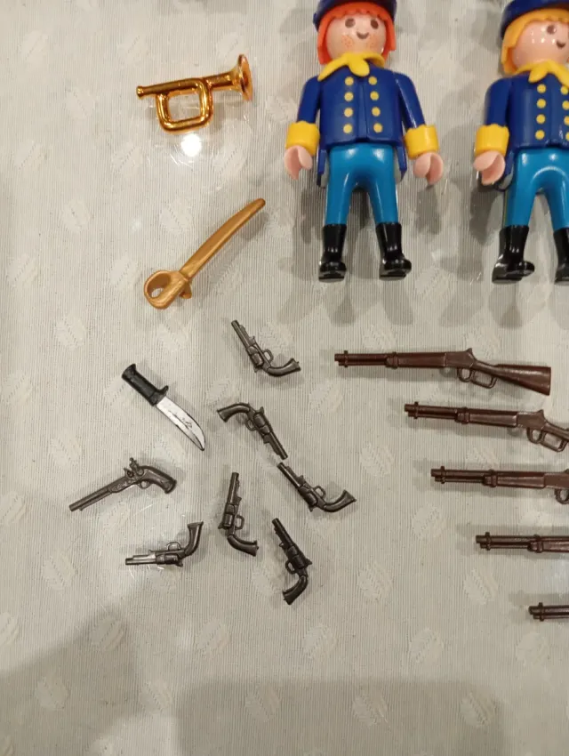 Lote Playmobil Soldados Nordistas con Carro