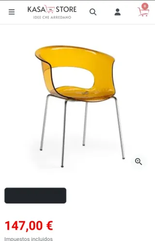 2 Sillas Diseño marca miss sb Policarbonato Verde