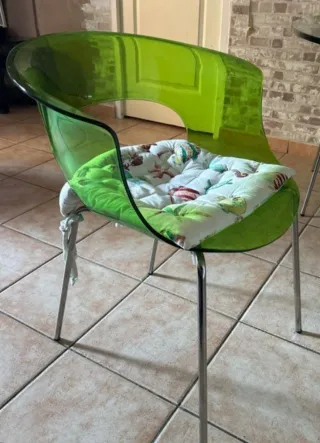 2 Sillas Diseño marca miss sb Policarbonato Verde