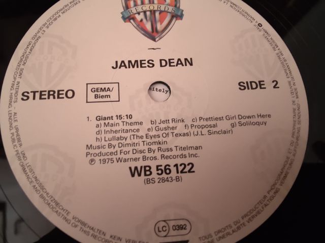 Vinilo James Dean - Banda Sonora Original