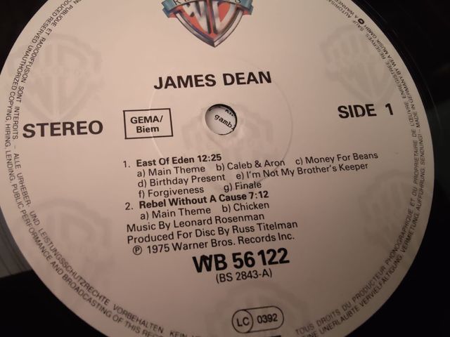 Vinilo James Dean - Banda Sonora Original