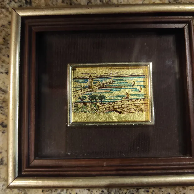 Quadretto 9x8,5 cm con scena marina