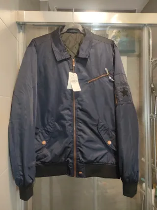 Cazadora bomber azul talla 52