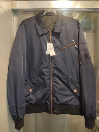 Cazadora bomber azul talla 52