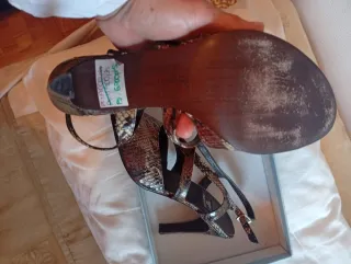 Zapatos de tacón serpiente talla 38