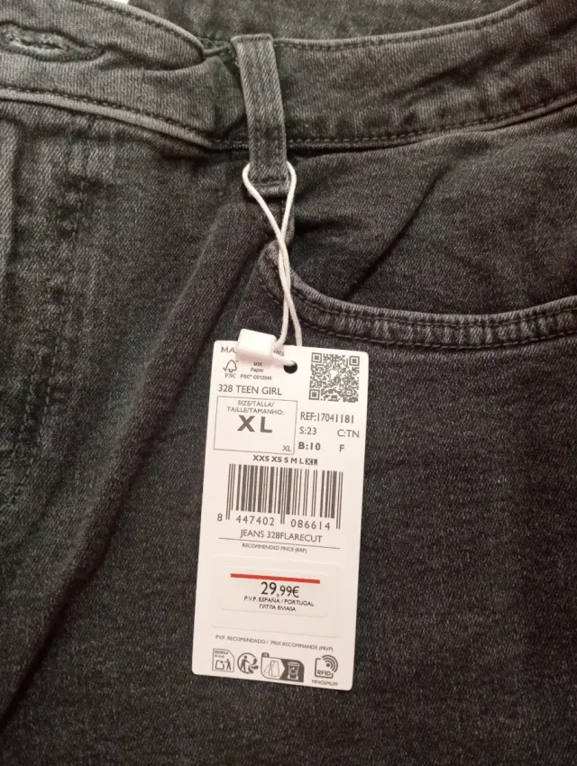Pantalón Mango Mujer Gris