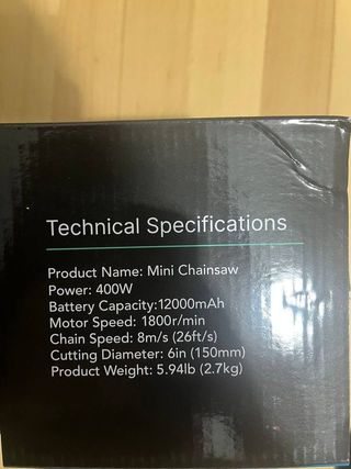 Mini sierra eléctrica 21V con 2 baterías, nueva