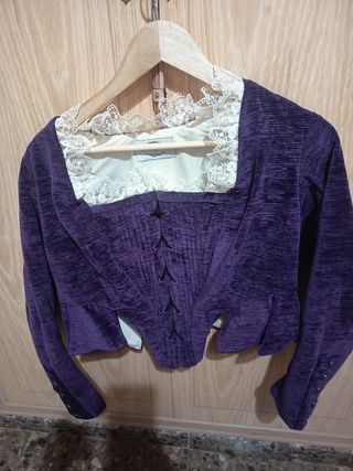 Corpiño fallera chenilla morado