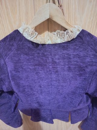 Corpiño fallera chenilla morado