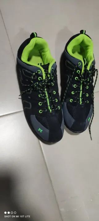 Zapatillas Ciclismo Negras y Verdes