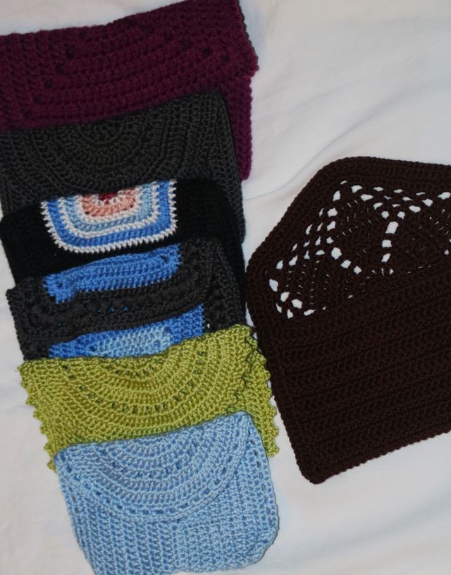 Monederos de crochet hechos a mano