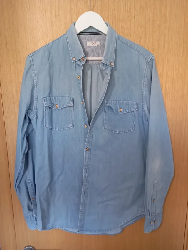 Camisa vaquera manga larga