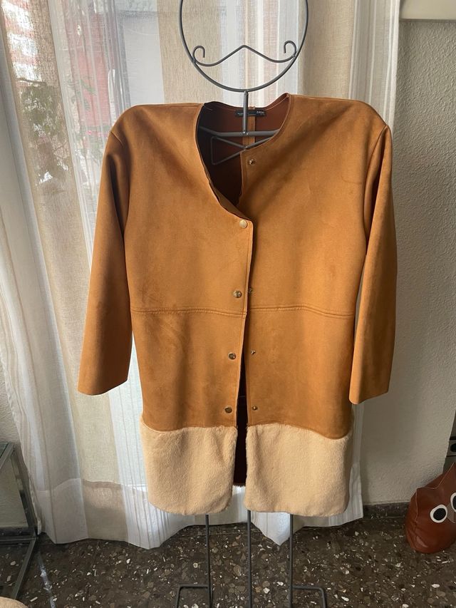 Chaquetón Beige y Marrón