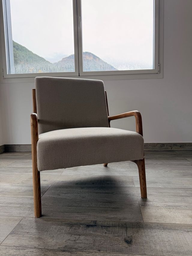 Butaca Zara Home Madera y Tela Beige