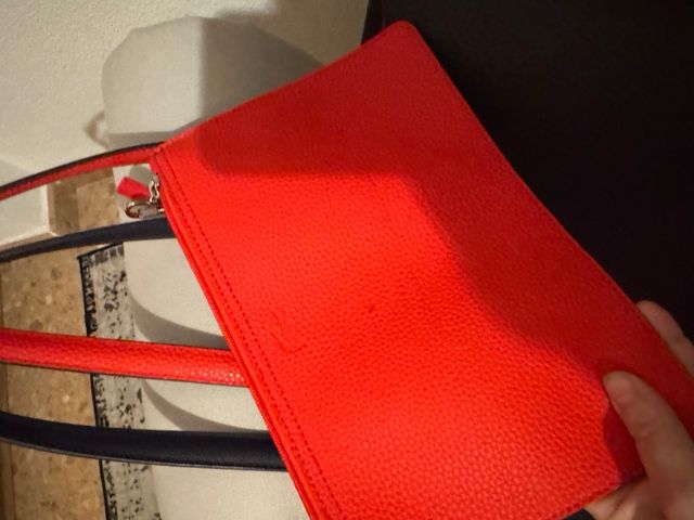 Bolso Tote Lacoste Piel Reversible Azul/Rojo