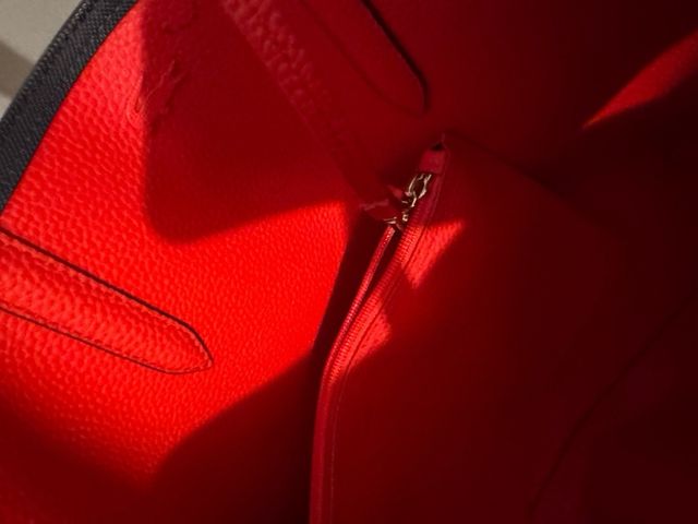 Bolso Tote Lacoste Piel Reversible Azul/Rojo