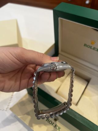 Rolex Oyster 36mm Plata/Blanco