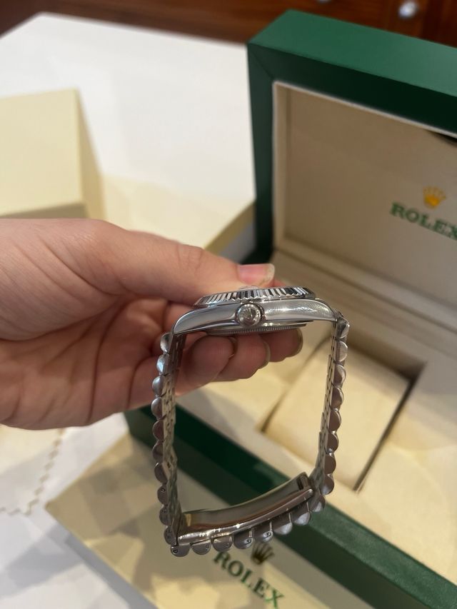 Rolex Oyster 36mm Plata/Blanco
