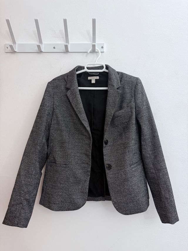 Blazer Zara Gris Talla 36