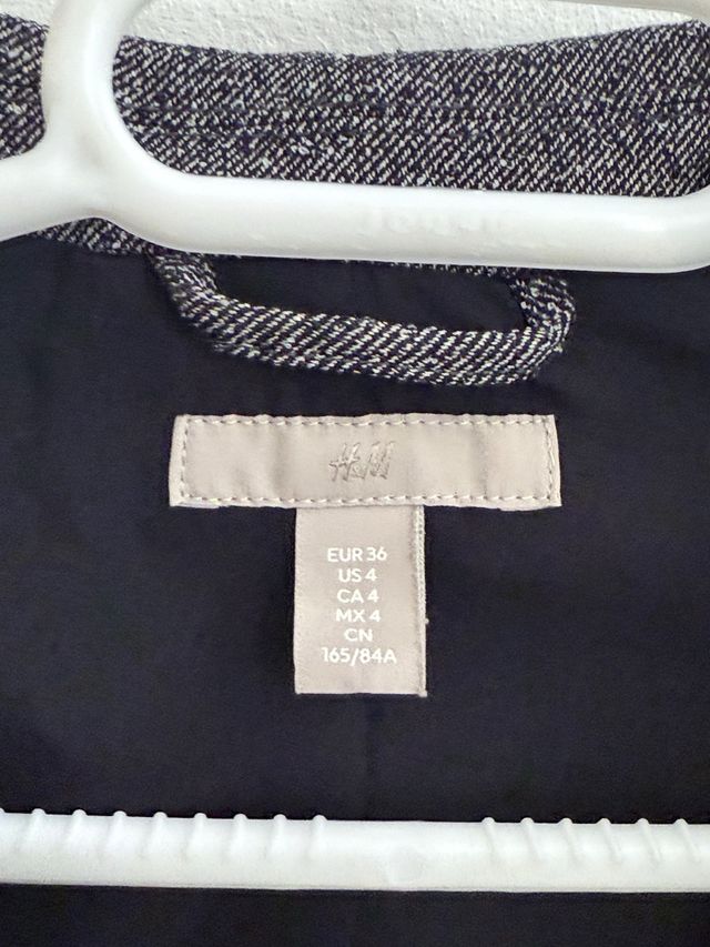 Blazer Zara Gris Talla 36