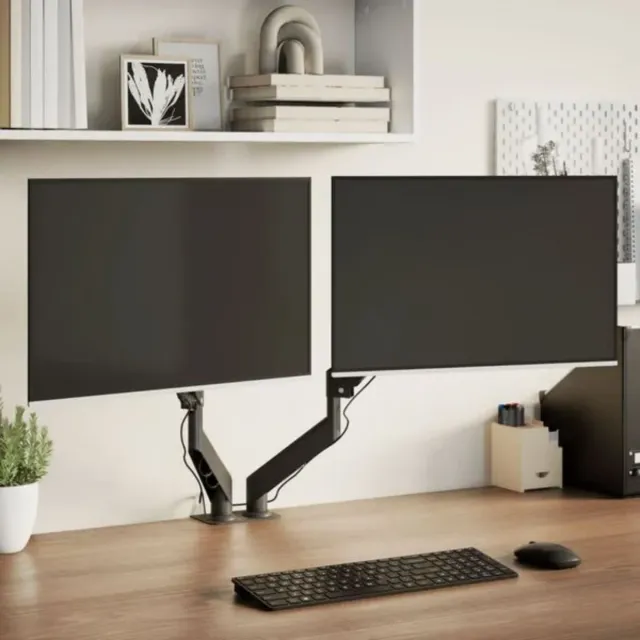 Suporte Duplo Braço Monitor Preto