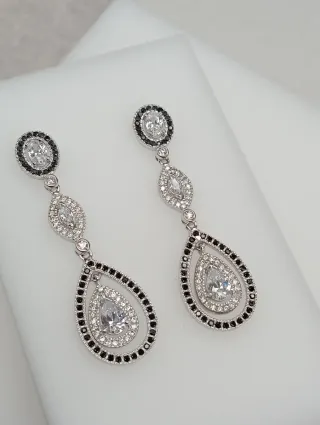 Pendientes largos en plata de ley 925