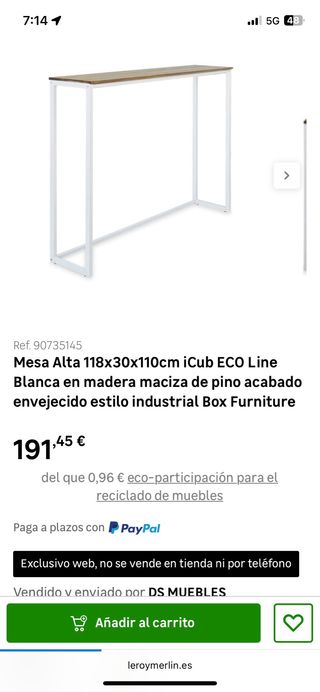 Mesa alta cocina y 2 taburetes