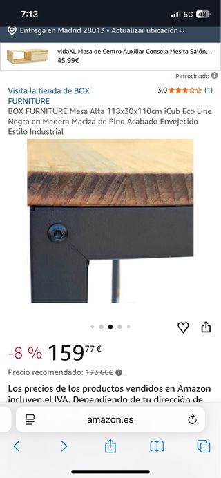 Mesa alta cocina y 2 taburetes