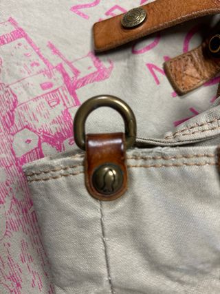 Borsa Campomaggi Beige con Stampa Rosa