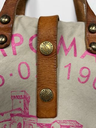 Borsa Campomaggi Beige con Stampa Rosa