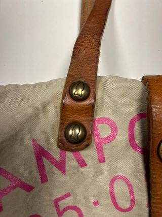 Borsa Campomaggi Beige con Stampa Rosa