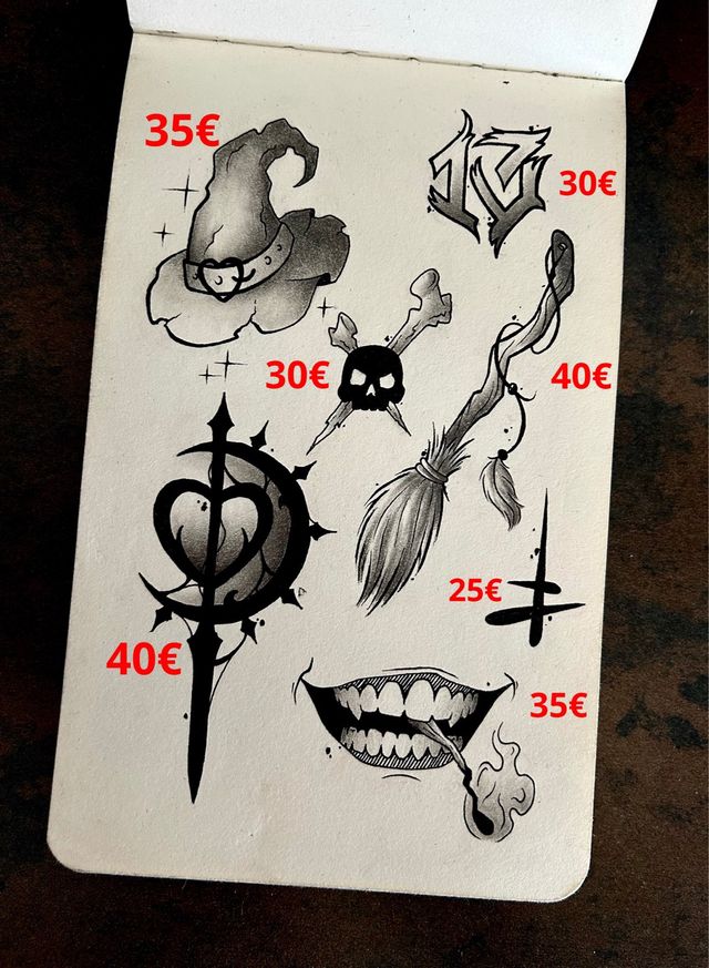 ¡DISEÑOS DISPONIBLES PARA TATUAR!