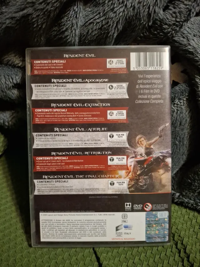 Resident Evil Collezione Completa DVD
