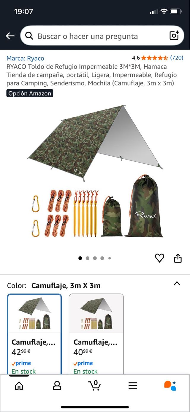 Tenda Rifugio Impermeabile Ryaco 3x3m