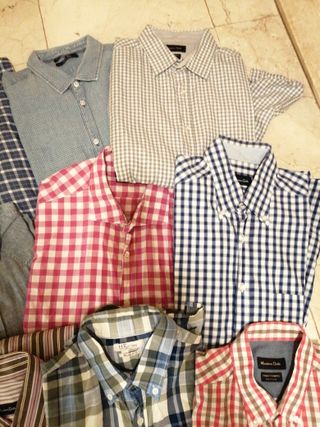 Lote 8 Camisas hombre Manga Larga Talla XL