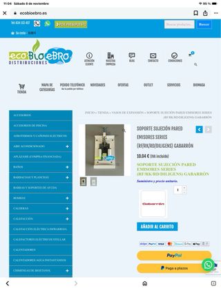 Soportes Pared Emisores Gabarron RF/RD/RK/DILIGENS