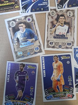 Lote/pack 14 Cartas Topps Match Attax Especiales
