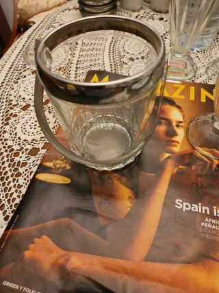 Cubitera de cristal y metal