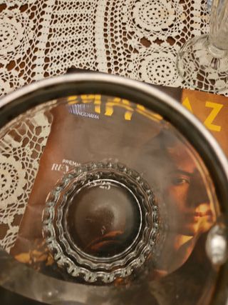 Cubitera de cristal y metal