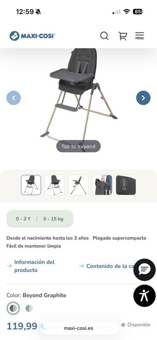 Trona infantil negra