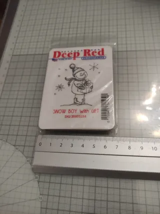 Sellos Navidad Deep Red Scrapbooking Muñeco Nieve