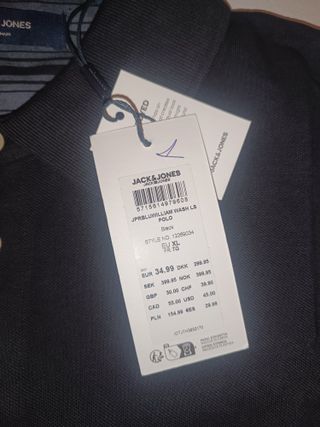 Polo Jack & Jones Uomo Taglia XL Nero