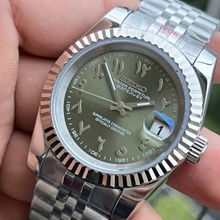 Seiko Mod DateJust "Arabic Olive"