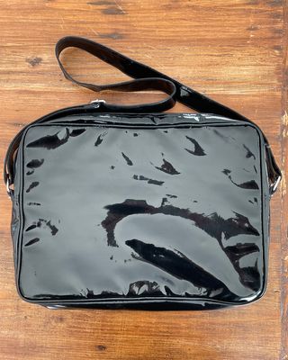 Borsa a Spalla Nera Lucida Vintage / Anni 2000