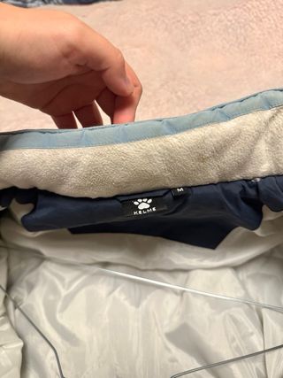 Chaqueta abrigo Kelme azul y gris