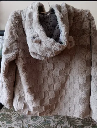 Giacca bimba pelliccia con cappuccio Terranova