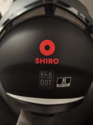 Casco Shiro Negro Mate XL 60cm Nuevo