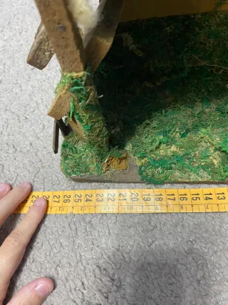 Capanna presepiale artigianale con luci