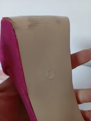 Zapatos de tacón rosa plataforma